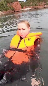 Strapped Tight & Floating Free - Sexy Wetsuit Life Jacket Test