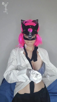Be Seduced by My Tits as I Masturbate with My Kitty Mask