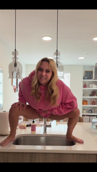 Peeing in my best friend's kitchen sink!! 