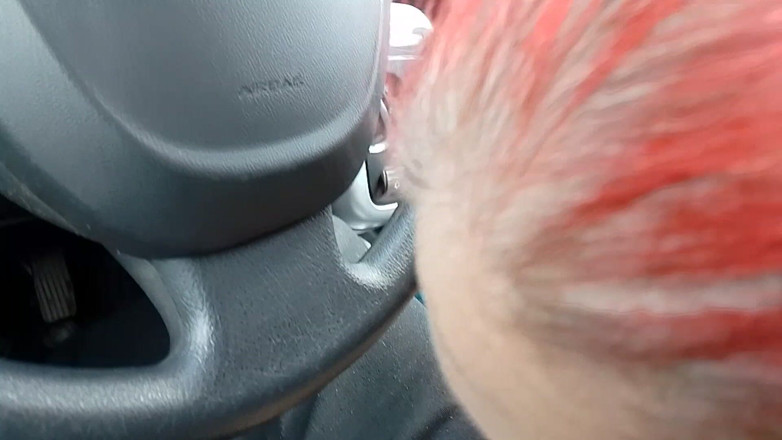 TaigaCouple84: I'm a Russian Slut, Giving a Topless Blowjob in a...