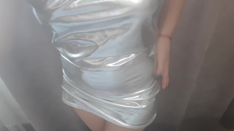 Putana dreams: Teen masturbation pussy in latex dress