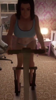 Seksi esmer egzersiz günü yapıyor