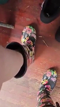 Oh Look at All Those Different Angles and Locations That My Rubber Rain Boots Are in as My Sexy Size 6 Feet Enjoy the Way They H