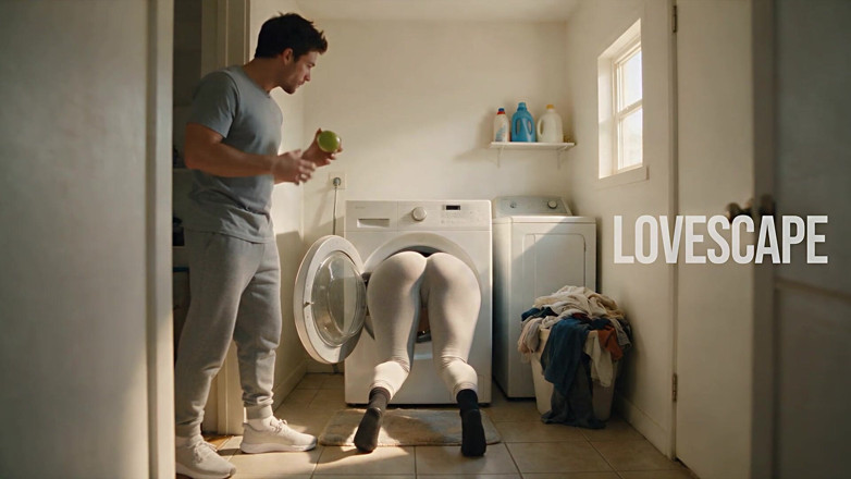 Lovescape: Trapped in the Washer, Rescued with a Hard Cock