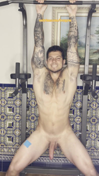 My Big Cock Cums in Workout!