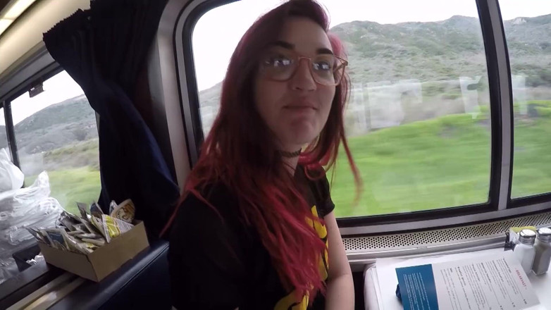Hefburg: Got fucked on a train!