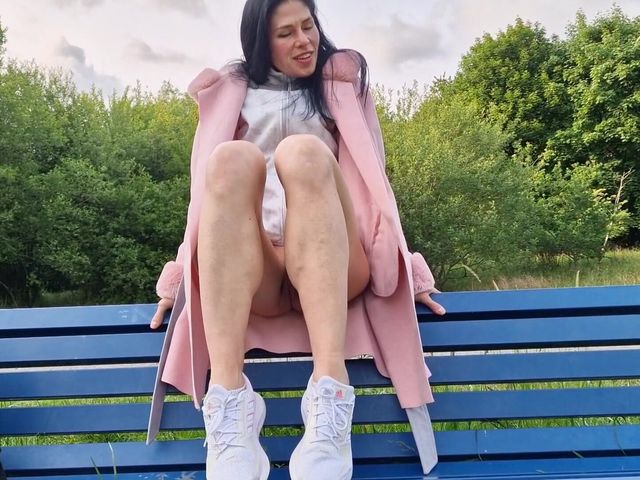 Outdoor Naked Gaping Pussy and Pissing (Nicky Brill)