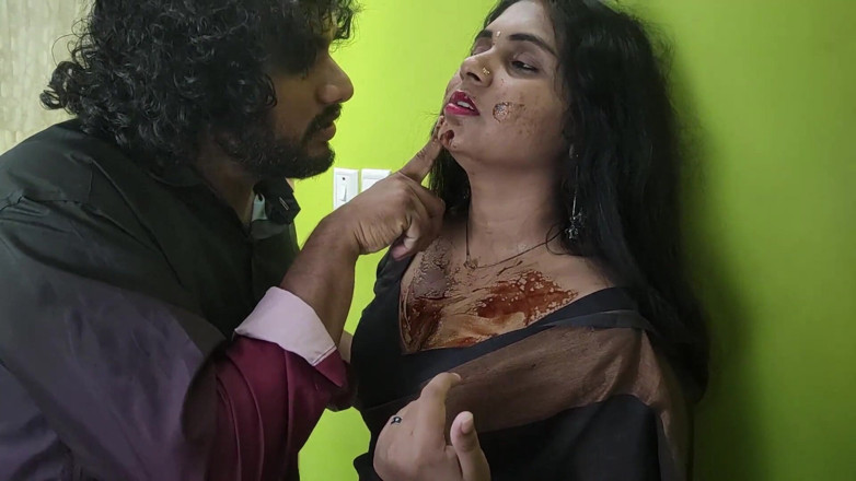 Vaigavarun45: Romance avec léchage de chocolat par Vaishnavy et Sharun Raj,...