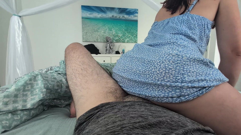 Mimiandevan: Red Head Girl in Dress Riding Reverse POV