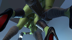 Wraith Futa: Futa Ork în tren anal în picioare