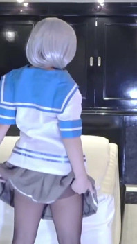 G-cup Waistline Perfection in Cosplay, Solo Charm Captured Through a Playful Private Moment Angle2