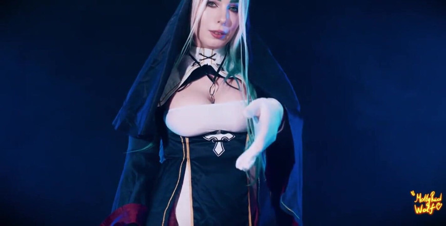 MollyRedWolf: ฉันโกหกแม่ชี แล้วเธอลงโทษฉันด้วยการเย็ดตูด - Mollyredwolf