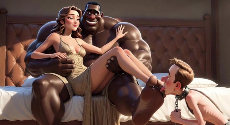 YOUR BEST FANTASY: Married Slave Licks Wife's Dirty Feet in Front of Her -...