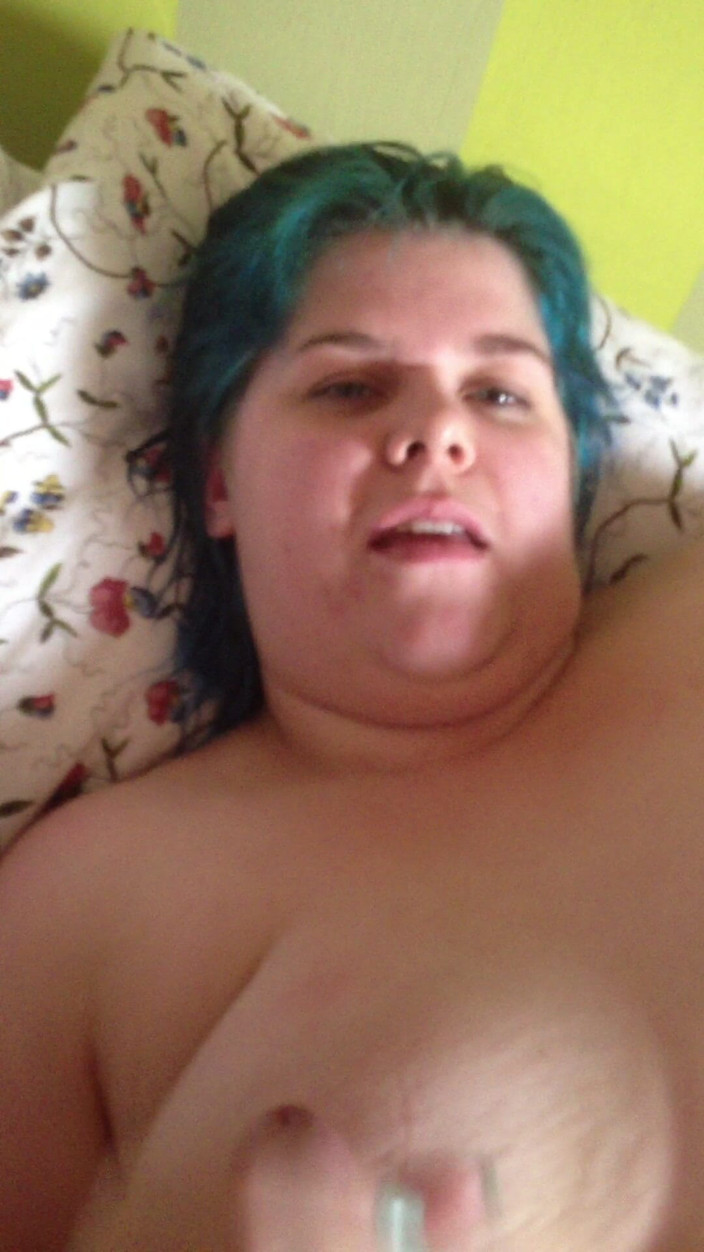 barefootongrass: Blue Hair Blowjob