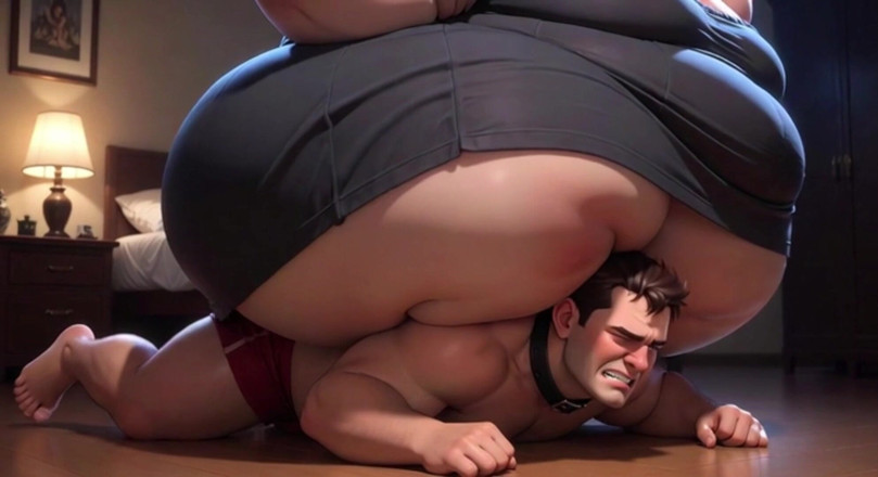 Anime Hentai: Heavy BBW Steps on Loser's Face - Humiliation &amp; Trampling