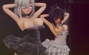Mmd anime girls: Mmd r-18 anime girls, сексуальний танцювальний кліп 485