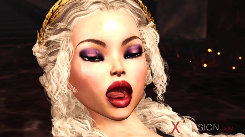 3dxpassion-transgender: Une fille super sexy joue avec une princesse sexy dans...
