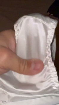 White Silky Panties Getting Drenched