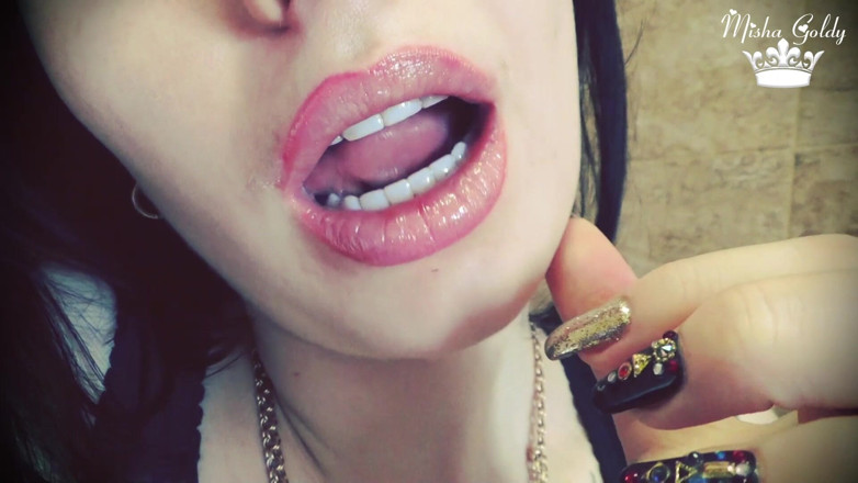 Goddess Misha Goldy: Perfect puffy glossy lips