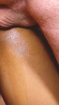 Fucking in the Street Ebony Brunette Teen with Small Tits Enjoys a Mature Man's Cock