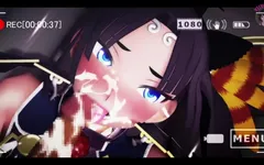 Ushiwakamaru - होठों पर लंड + चेहरे पर वीर्य