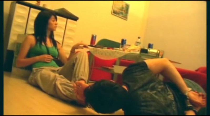 Foot Girls: Licking her young feet