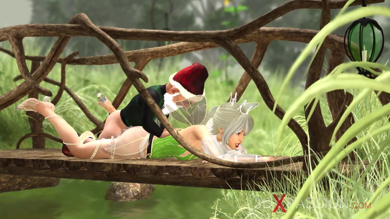 3dxpassion: Hot sex! Horny beautiful fairy and gnome in the village