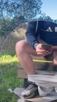 Amateur Boy Lost a Bet and Had to Expose and Touch His Cock in a Park