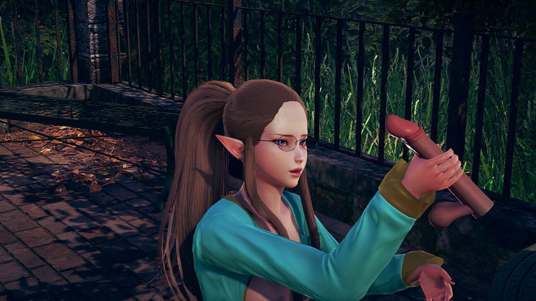 Waifu club 3D: エルフの女の子に巨根をジャークするように頼んだ