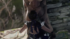 Velvixian3Futanari: Sheva e kitana un enorme facciale (futa Shemale)