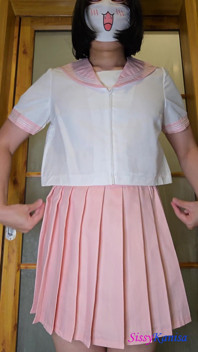 Sissy Kanisa's Przymierzalnia: Try na Pink Seifuku (japoński Sailor College Uniform)