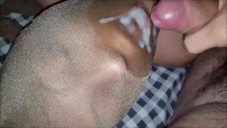 Nylon Xtreme: Złoty rajstopy nylonowe obciąganie cios