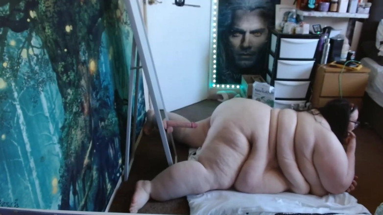 SSBBWLadyBrads: SSBBW Troppo grassa per scopare mirro Dildo parte 1