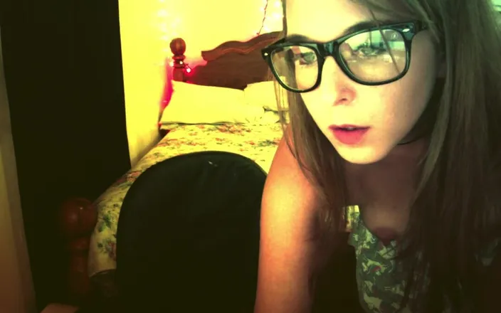 Alli Anderson: Topless Babe Alli Dancing with Glasses on