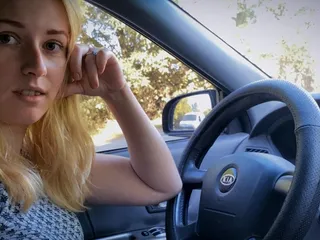 Helped Blonde Girl Fix the Car and Fucked Her
