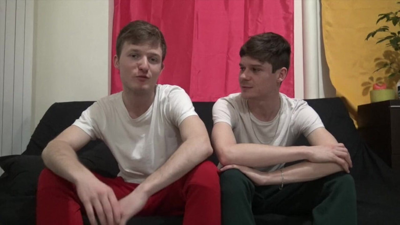 AMATOR BAREBACK FRENCH PORN: First porn shoot for 2 sexy French twinks