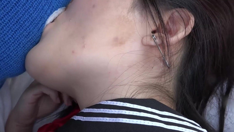 Asians in love: Pretty Asian teen uniform creampie