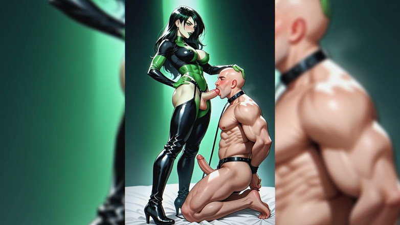 Croft TS: Shego Femboy, Hot Dick Getting Blowjob