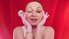 Arya Grander: ASMR - obličejový fetiš, odstraňování make-upu a video v lékařských rukavicích -...