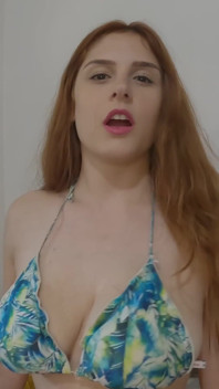 Busty Showing off and Giving a Blowjob