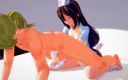 Bond sheet: Шаловливая медсестра Iris от Mega Man X Dive делает ее мужчине эротический массаж (3D хентай)