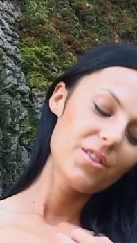 Very Hairy Pussy Brunette MILF Hardest Fuck in the Garden
