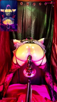Bouncing My Ass, Squeezing My Big, Thick Dildo, Pounding My Hole Hard, Dressed Like a Slutty Maid 4