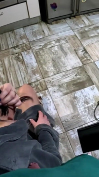 Bathrobe MILF Hair Drying and Brushing Blowjob with Cum in My Hair