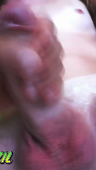 Sexy Shemale Blonde Cum in Masturbation