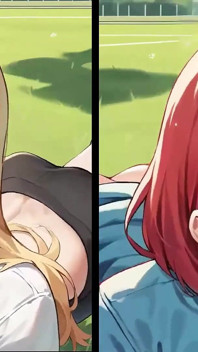 Facial Cumshot in Park - Blonde, Redhead, Shoolgirl Teen