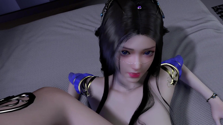 Why fuck so hard: Горячая косплей 3D модель с голубым платьем трахнули ее мокрую киску так жестко