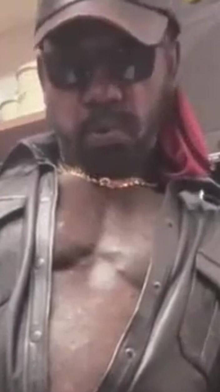 Black Muscle Stepdad: Black Muscle Pre Party Leather and Denim Smoke Compilation