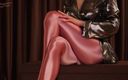 Shiny teens: 775 Collant lucidi rosa dusty e mini abito d&amp;#039;argento