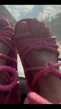 This new lilac pedicure is great with my pink sandals, don't you think?